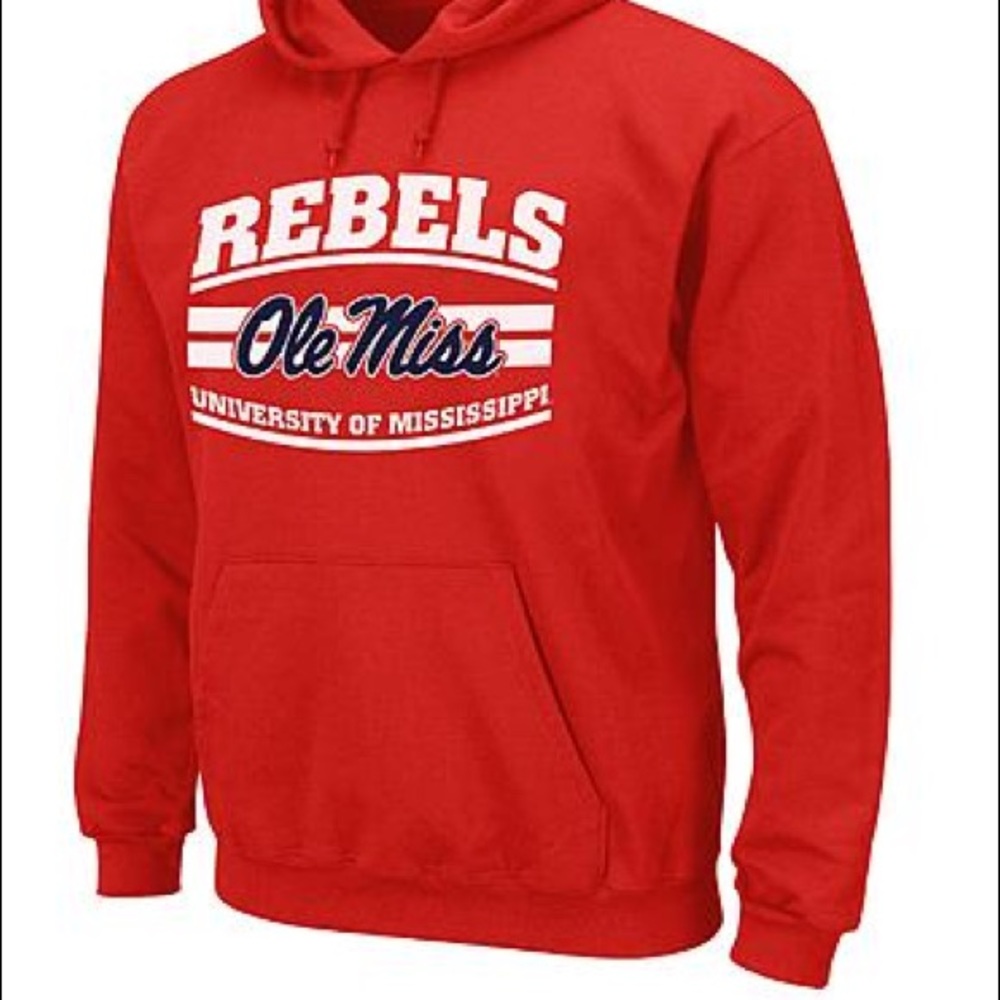 MENS HOODED SWEATSHIRT MISSISSIPPI REBELS